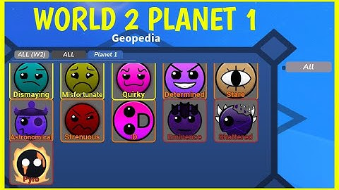 ALL Find the Geometry Dash DIFFICULTIES WORLD 2 PLANET 1 Roblox