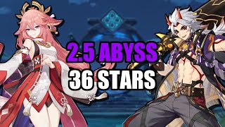 New 2.5 Abyss C0 Yae + C0 Raiden / C0 Itto 36 Stars (Floor 11 & 12)
