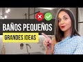 ✅Haz Esto en BAÑOS PEQUEÑOS 🔥 Tips para hacer de que un baño pequeño parezca más grande y elegante!