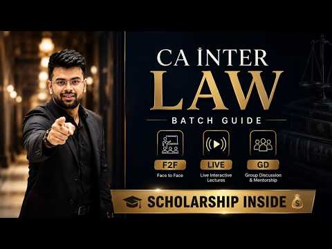 Scholarship + F2F, Live or GD | Batch options | CA Inter Guidance