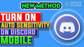 How To Turn on auto sensitivity on Discord Mobile 2024