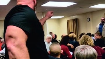 Man Bullies Muslim At Town Hall