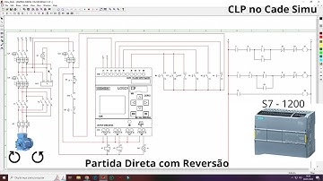 #02 CLP no Cade Simu /   Partida Direta com Reversão / Clp Siemens S7-1200
