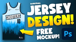 BASKETBALL JERSEY MOCKUP 2023 - BASKETBALL DESIGN FOR SUBLIMATION USING PHOTOSHOP! FROM SCRATCH! screenshot 5