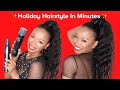 Easy Holiday Ponytail Using Awapuhi Wild Ginger Holiday Style Gift Set