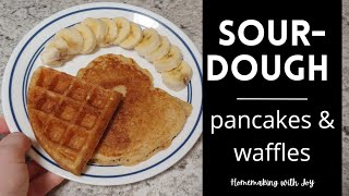 SOURDOUGH pancakes & waffles • healthy family breakfast