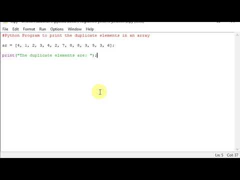 Python Program to print the duplicate elements in an array