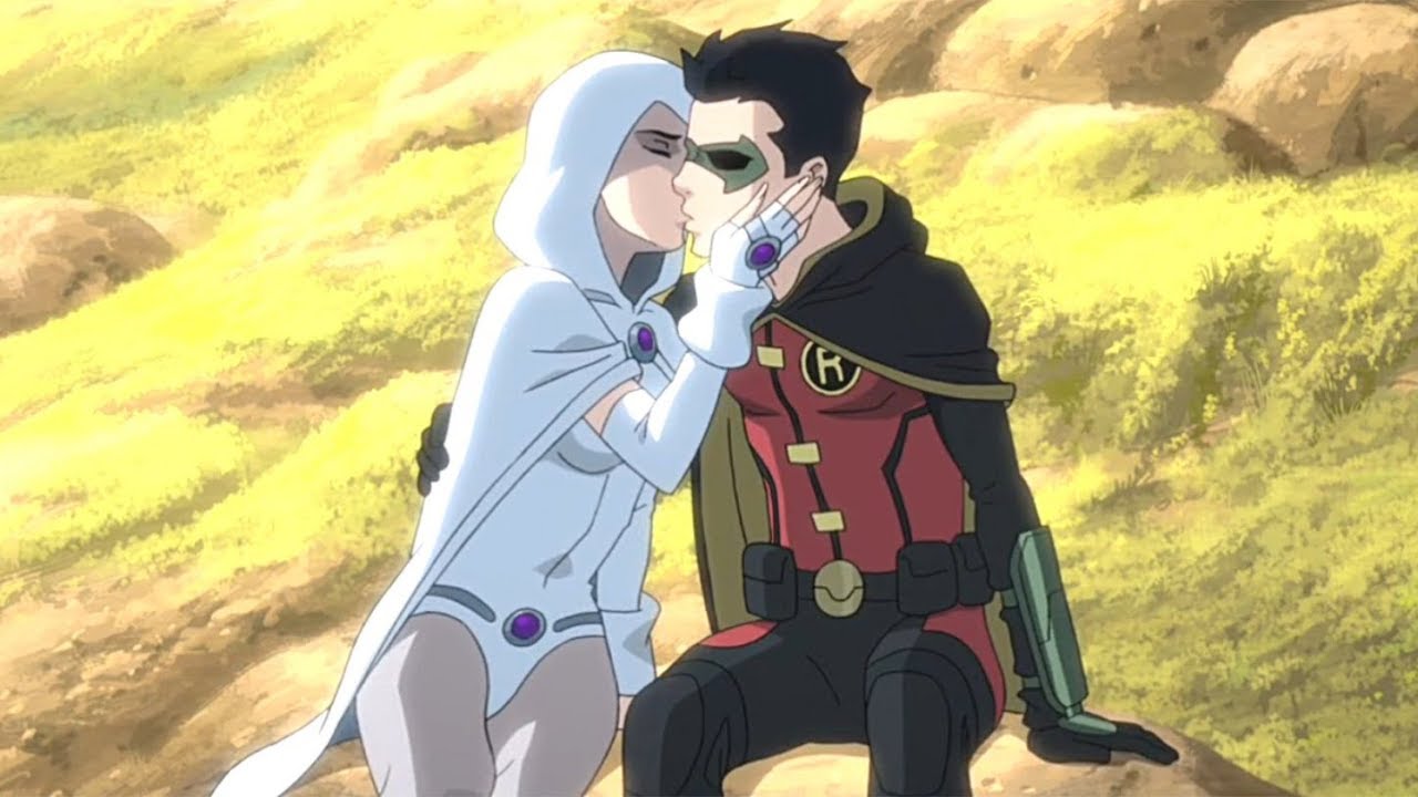 pix Justice League Dark Apokolips War Raven And Damian Kiss damirae