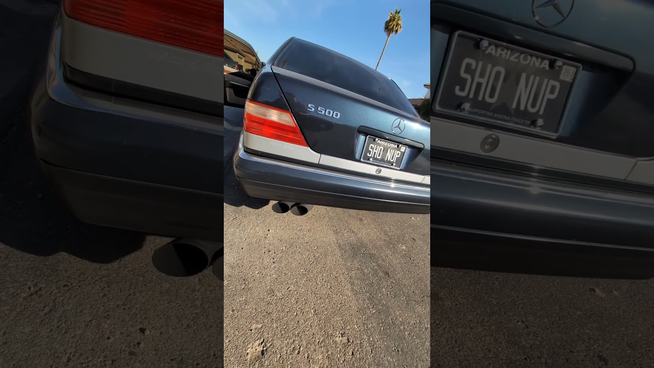 Mercedes s500 V8 m119. Muffler & secondary cat delete. 