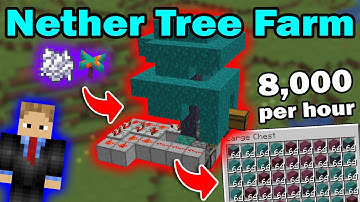 EASY Nether Wood Farm (Warped Stems and Crimson Stems) - Minecraft Java