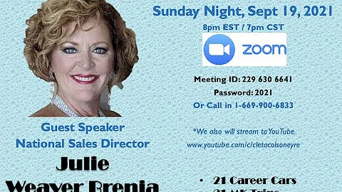 Boss babe Call 9-19-2021 with NSD Julie Weaver Bre...