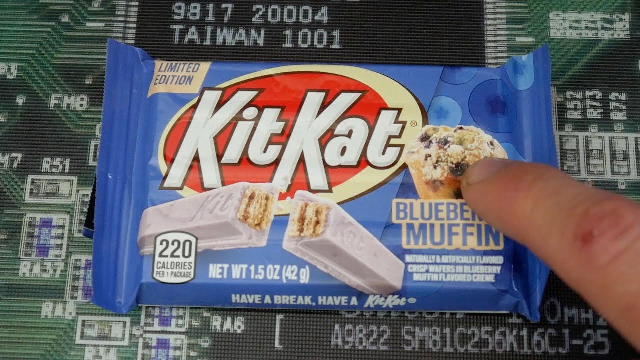Nahrungsmittel Unboxing 573 KitKat Blueberry Muffin 🍫 Wie schmeckt