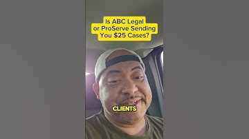 Process Server.  Is ABC Legal or ProServe paying you enough?