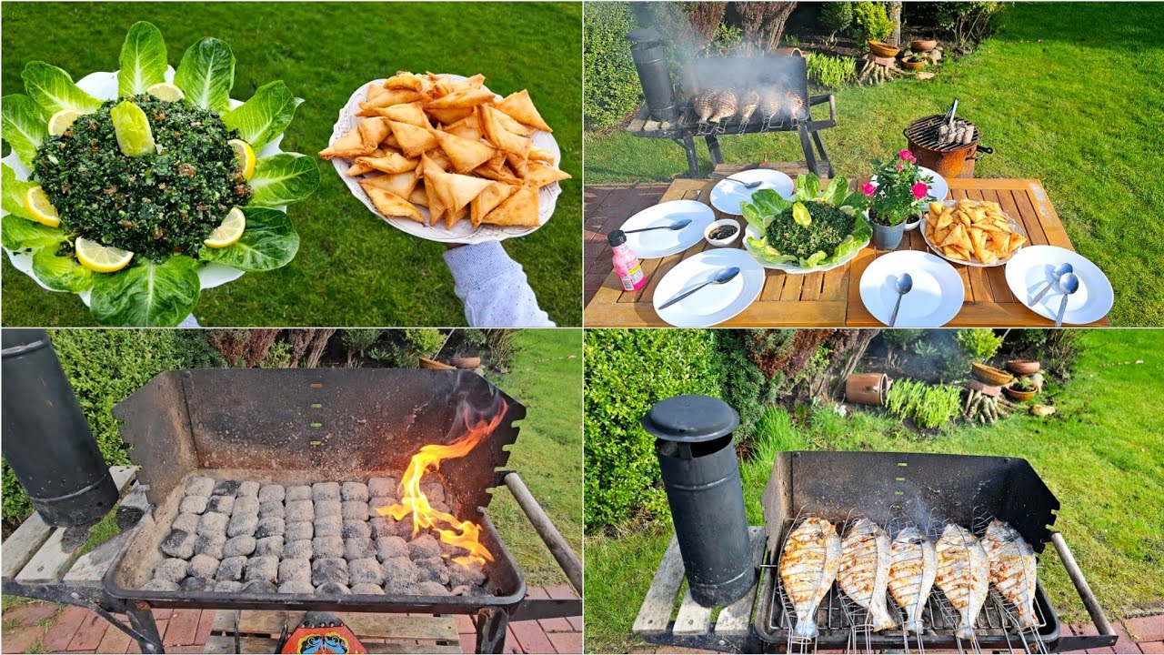 يوم عطلة هادئ ،زرت جارتي مع سلة الهدايا ،غداء عائلي في الطبيعة