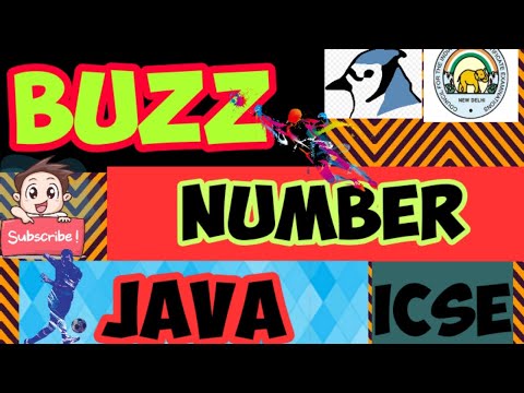 Buzz number in java for ICSE/ISC | ICSE COMPUTER | Study To Study|