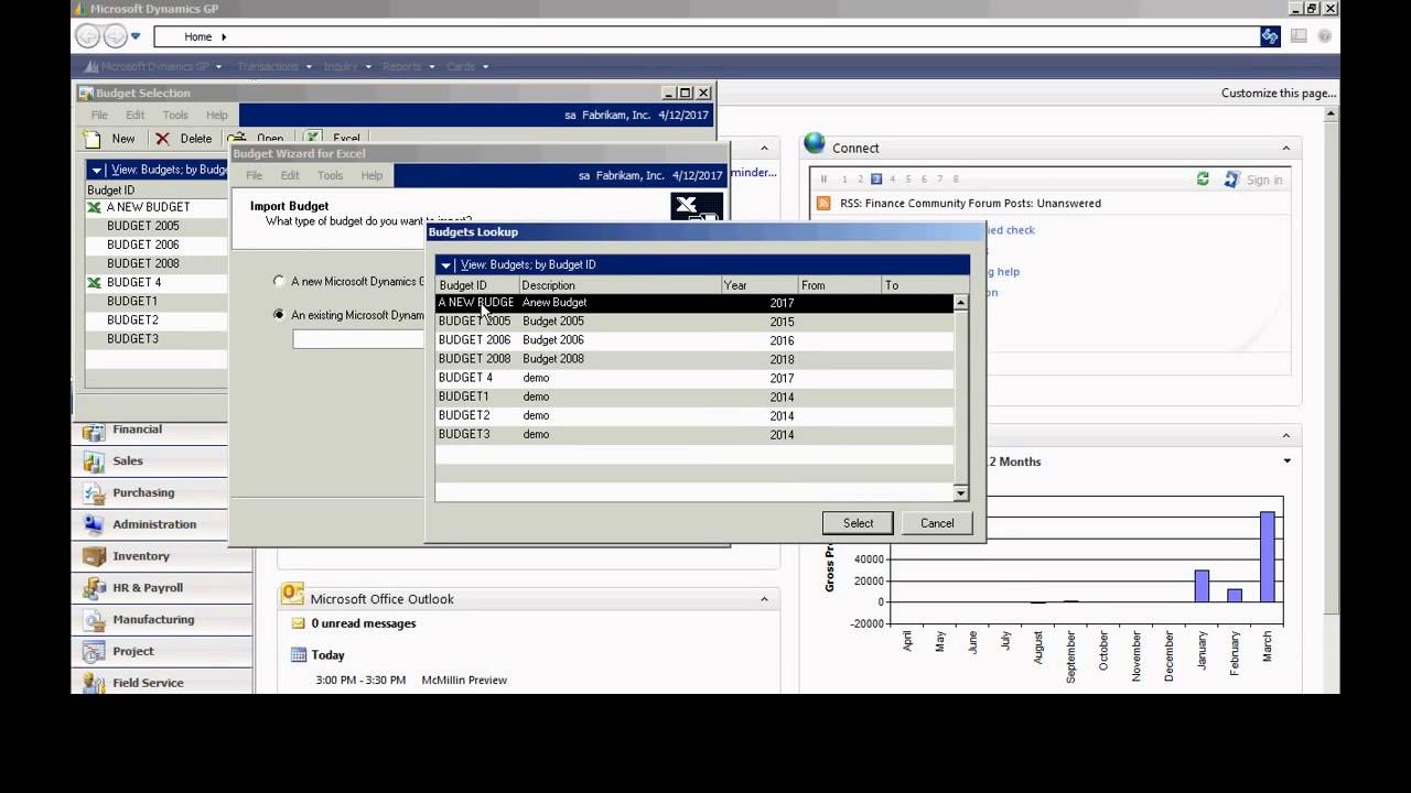 Budget Import and Export Using Excel