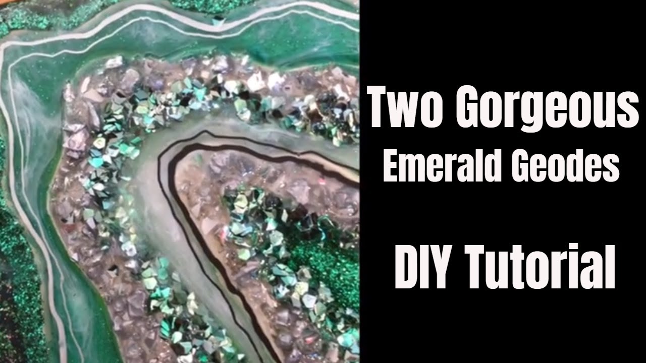 13. Two Mini Emerald Geodes // 💚Just4YouOnlineUK Glitters!