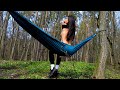 Solo Camping in the Open Air Forest in a Hammock! SOUNDS OF NATURE - ASMR #camping #asmr