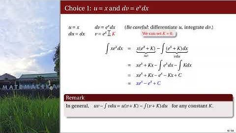 [Math 22] Lec 01 Integration by Parts (Part 1 of 2)