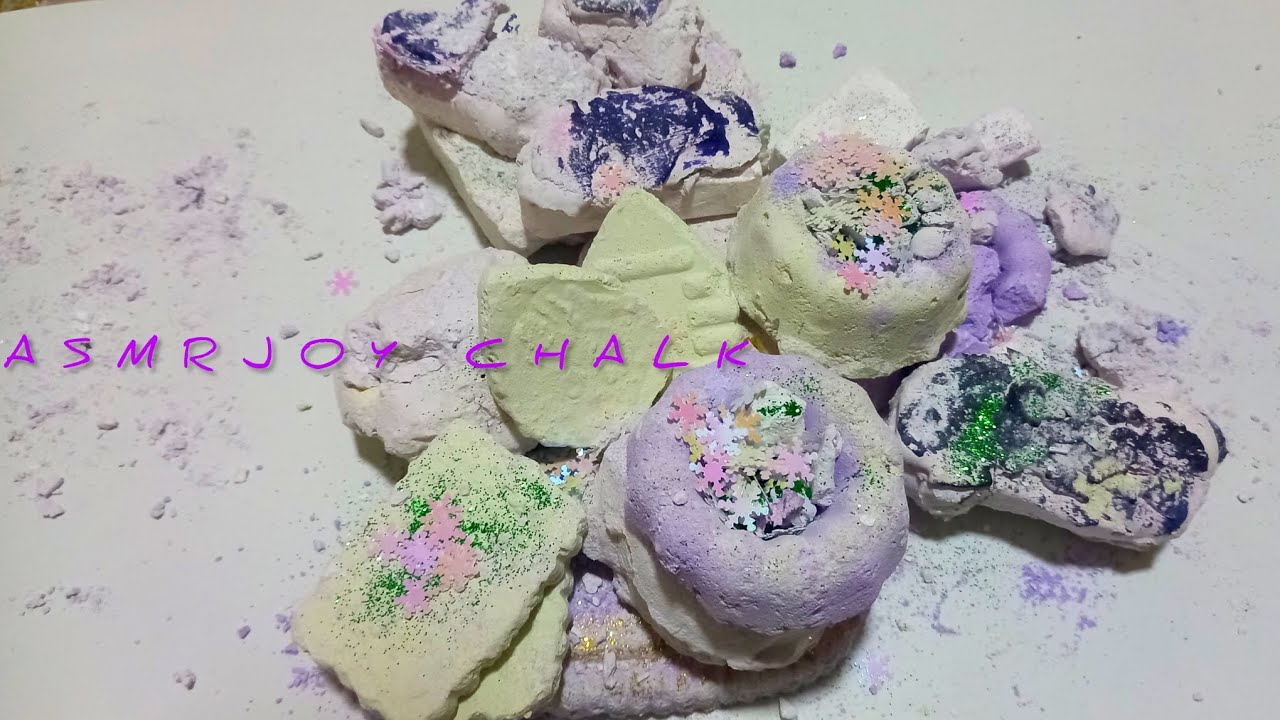 💛CRUNCHY PASTED FRESH CHALK/REFORMED CHALK💜CRISPY CHALK 🤍GRITTY POWDER ...