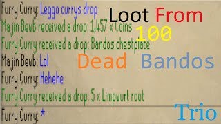 Loot From 100 Bandos Kills ~TRIO~ What a LUCK! 2007 Oldschool Runescape