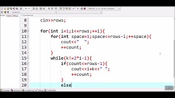 How to print pyramid using numbers in C++
