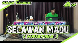 Secawan madu - Kristina karaoke nada cewek Am