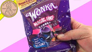 Willy Wonka Magic Hat Gummies Turns Your Tongue Blue Gummy Candy Review