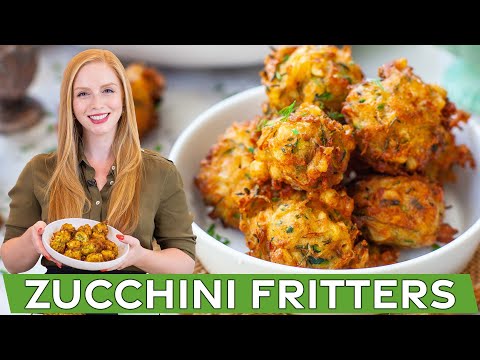 Easy, Cheesy Zucchini Corn Fritters | with Creamy Dipping Sauce