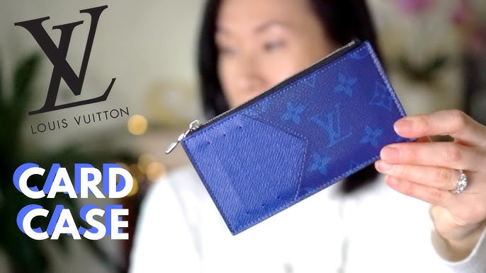 Louis Vuitton Denim Blue Taigarama Coin Card Holder, myGemma