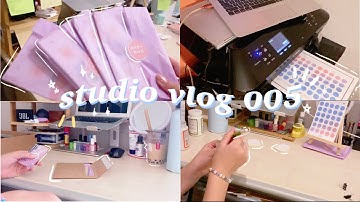 studio vlog 005 💛✏️ making memo pads and new packaging