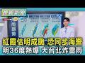 天氣/紅霞估明成颱 恐同步海警 明36度熱爆 大台北炸雷雨｜TVBS新聞 @TVBSNEWS01