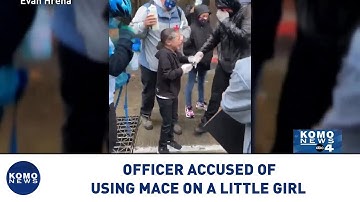 Police officer accused of using mace on a little girl