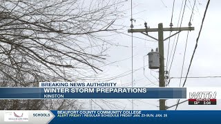 Winter storm preparations in Kinston