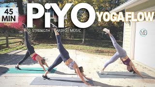 PiYO No Equipment Total Body Workout Music Driven | Strength •Cardio •Balance •Yoga