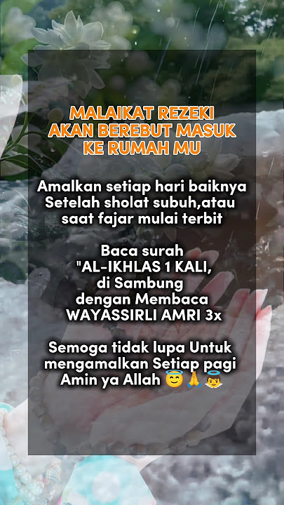 Malaikat rezeki akan berebut masuk kerumah mu #tips #berbagiinfo #bermanfaat #katakatabijak #viral
