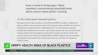 VERIFY: What are the health risks of black plastics