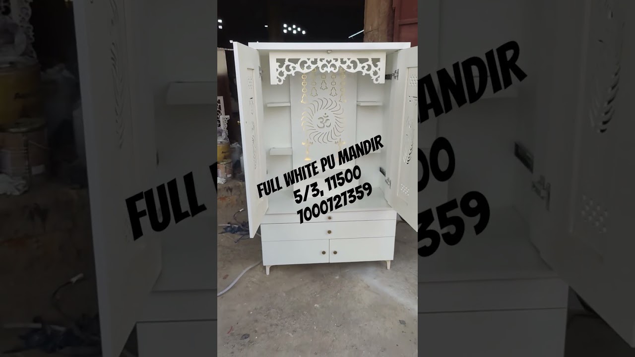 White wood mandir😀~mini woodtoy-woodwarking art skills and hand crafted 