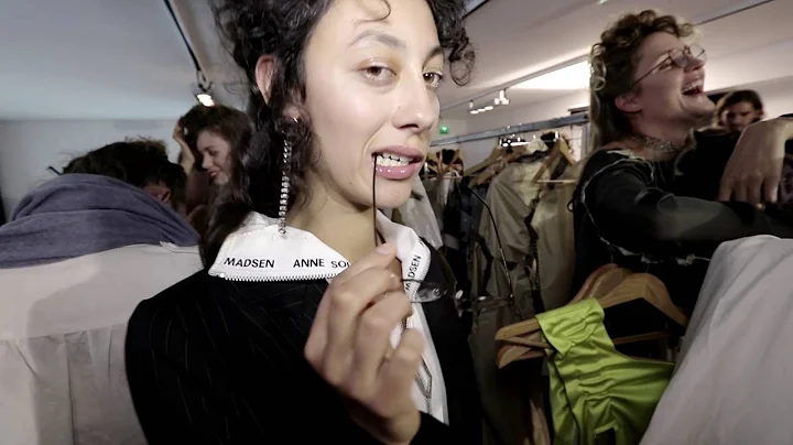 I DROPPED BY ANNE-SOPHIE MADSEN BACKSTAGE AT PFW S...