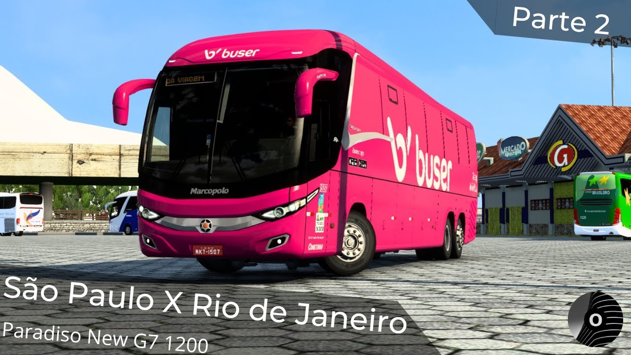 ETS2 - SÃO PAULO x RIO DE JANEIRO com o PARADISO NEW G7 1200 da BUSER! Mapa RBR