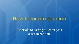 eLumen Tutorial: Login to eLumen