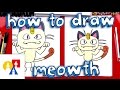 How To Draw Meowth Pokemon