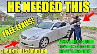 I Fully Restored An Abandoned Lexus & Surprised A Very Deserving Stranger With A Free Car & Cash!