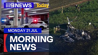 Man fighting for life after stabbing; Two men killed in plane crash | 9 News Australia