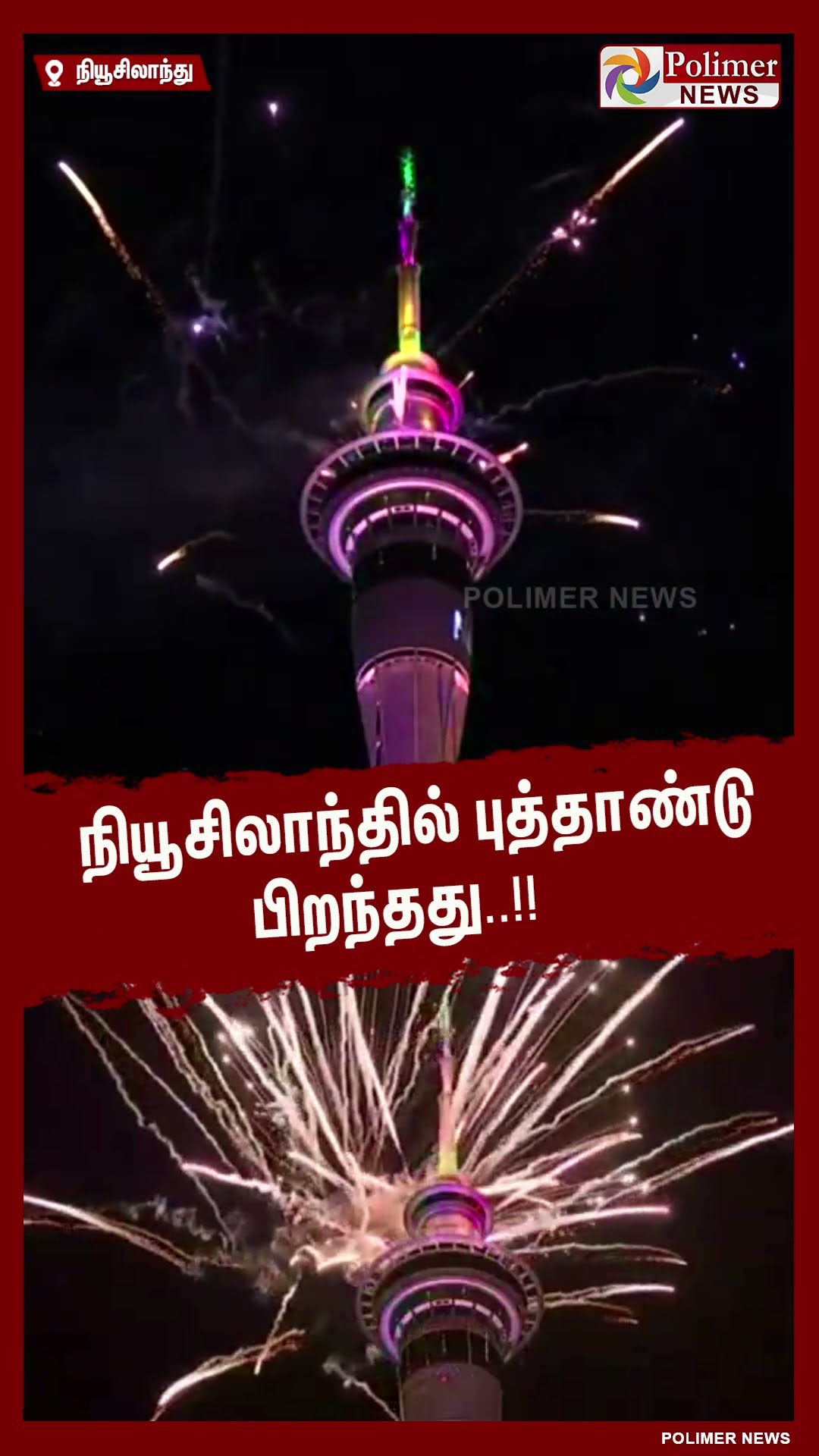 நியூசிலாந்தில் புத்தாண்டு பிறந்தது..!! #shorts