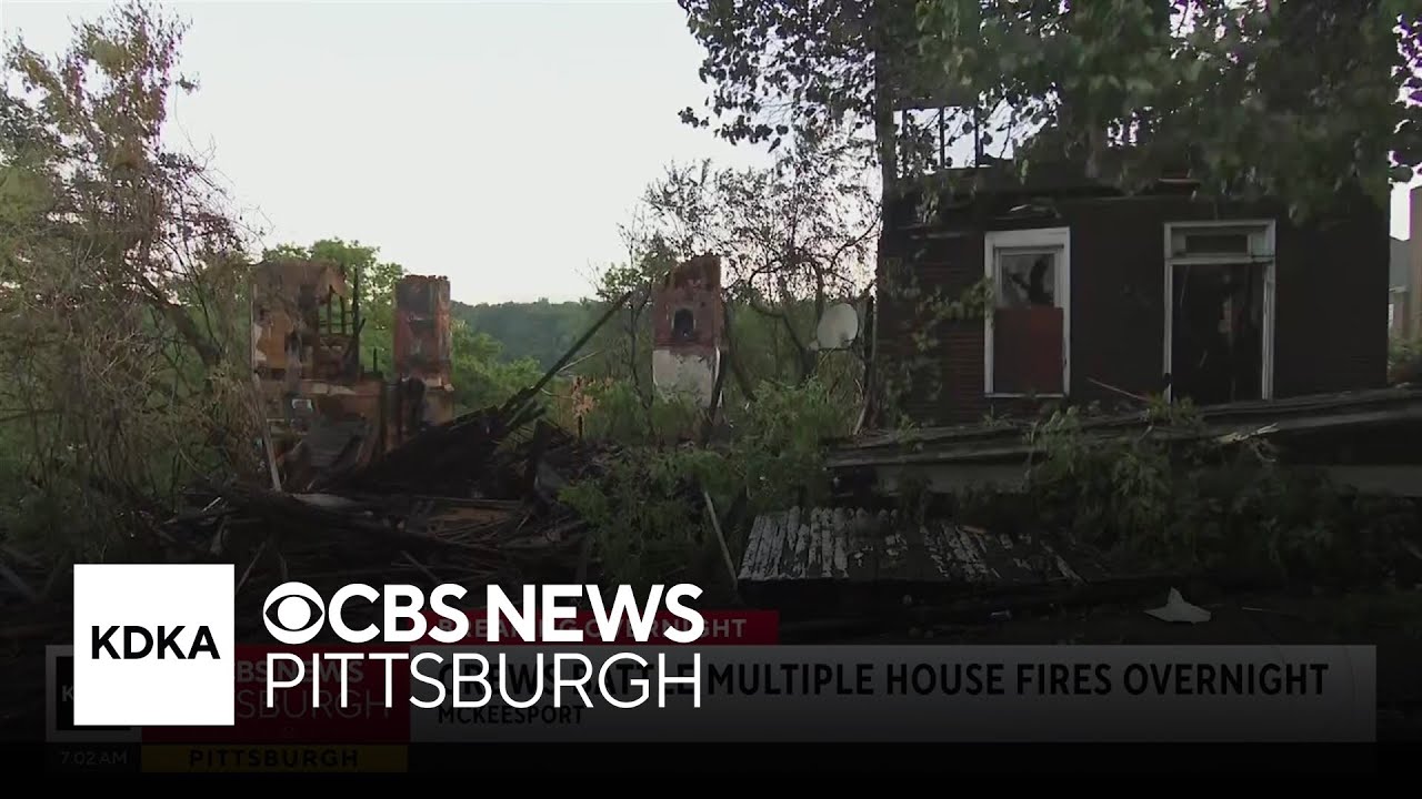 Multiple fire crews battle two fires in McKeesport - YouTube