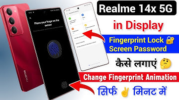 Realme 14x 5g in Display Fingerprint Lock 🔐 Setting | Fingerprint Screen Lock Lagaye On Realme 14x