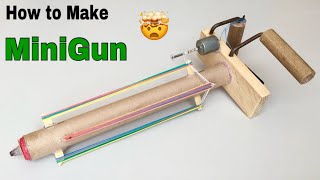 How to Make an Electric MiniGun that shoots Rubber Bands - Machine gun Tutorial
