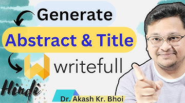 Writefull - Generate Abstract and Title for Research Paper || Write Abstract with AI || Hindi | 2023