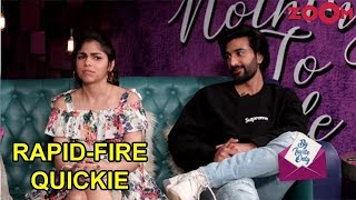 Meezaan Jaffrey and Sharmin Segal answer rapid-fire questions in the segment 'Quickie'
